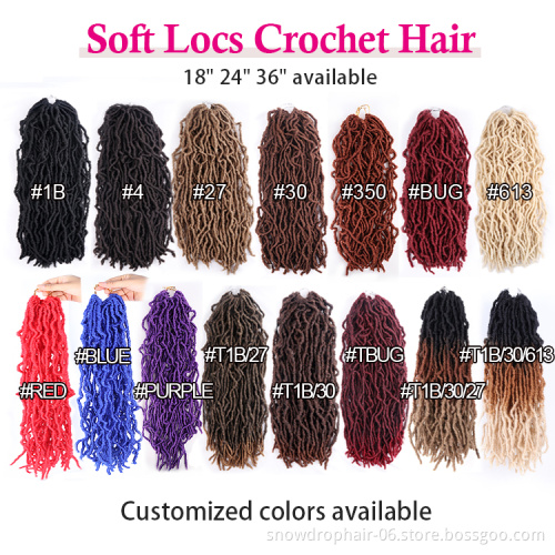 Wholesale Soft Faux Loc Extensions Crotchet Platinum 24 Inch 613 18 In 350 Pink Custom Soft Locs 36 Inch Hair Crochet